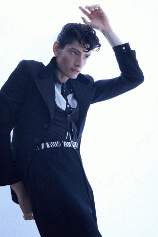 Model Emmanuel Leal from Muse Management. Photographed for Ponyboy by Alexander Thompson in New York City. GIF.
