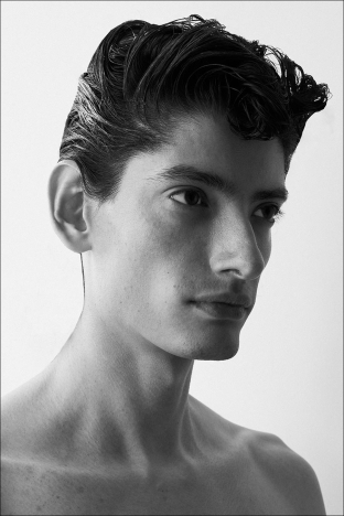 Model Emmanuel Leal from Muse Management. Photographed for Ponyboy by Alexander Thompson in New York City. Look 1 - 2.