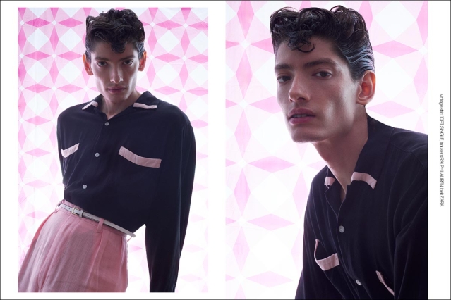 Model Emmanuel Leal from Muse Management. Photographed for Ponyboy by Alexander Thompson in New York City. Spread 2.
