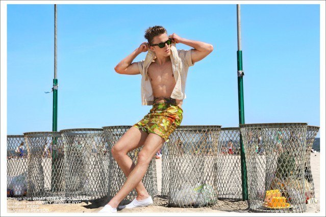 Fusion Agency model Brendon Beck in Keds and Persol sunglasses, photographed by Alexander Thompson for Ponyboy Magazine.