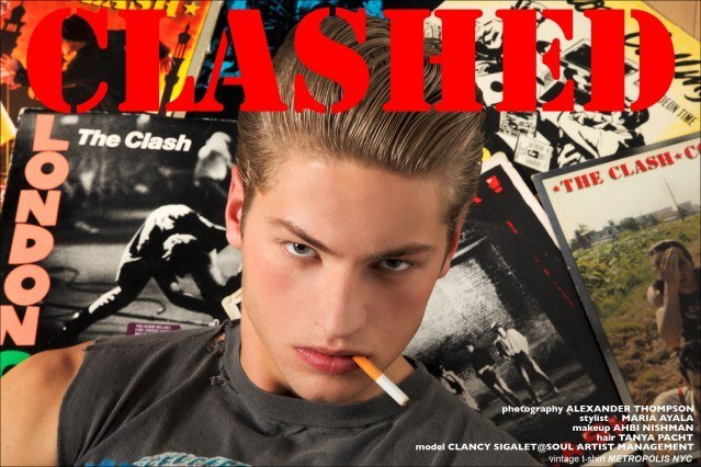 Clashed. Men's editorial featuring Soul Artist Management model Clancy Sigalet for Ponyboy Magazine, featuring Alexander Thompson.