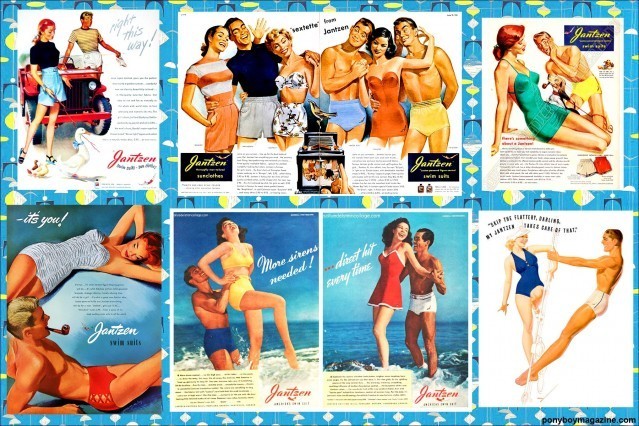 Ponboy Magazine vintage swimsuits ads.