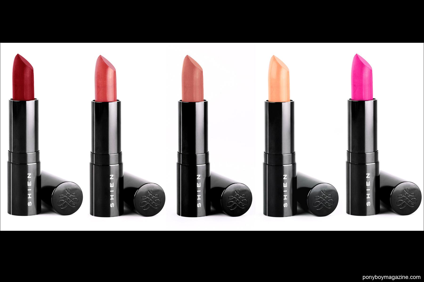 Assorted shades of lipsticks from The Shien Lee collection for Ponyboy Magazine.