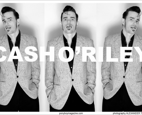 Rockabilly performer Cash O'Riley, photographed in Las Vegas at Viva Las Vegas by photographer Alexander Thompson for Ponyboy Magazine in New York City.