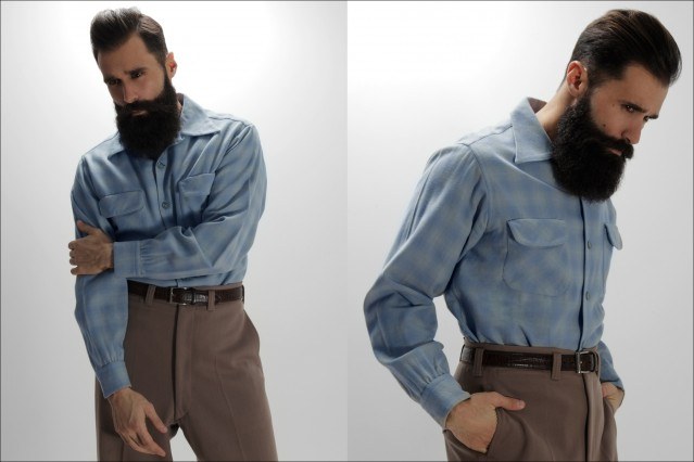Vintage Pendleton shirt modeled by Click talent Luke Ditella for Ponyboy Magazine in New York City, photographed by Alexander Thompson.