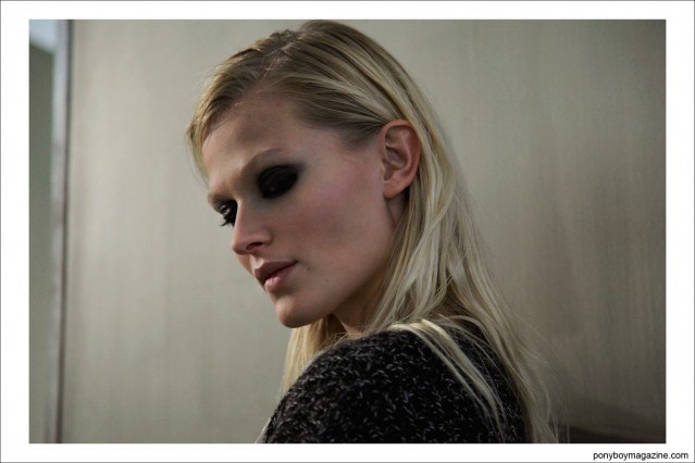 Blonde backstage beauty photographed by Alexander Thompson at Milk Studios, A/W 2014 Sophie Theallet fashion show in New York City for Ponyboy Magazine.