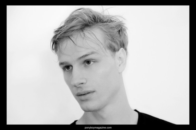 B&W backstage photo by Alexander Thompson for Ponyboy Magazine, at the Patrik Ervell A/W Collection in New York City.