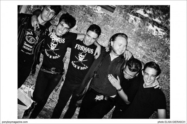 Furious band members backstage while touring in California. Photographed by Elisa Gierasch. Ponyboy Magazine.