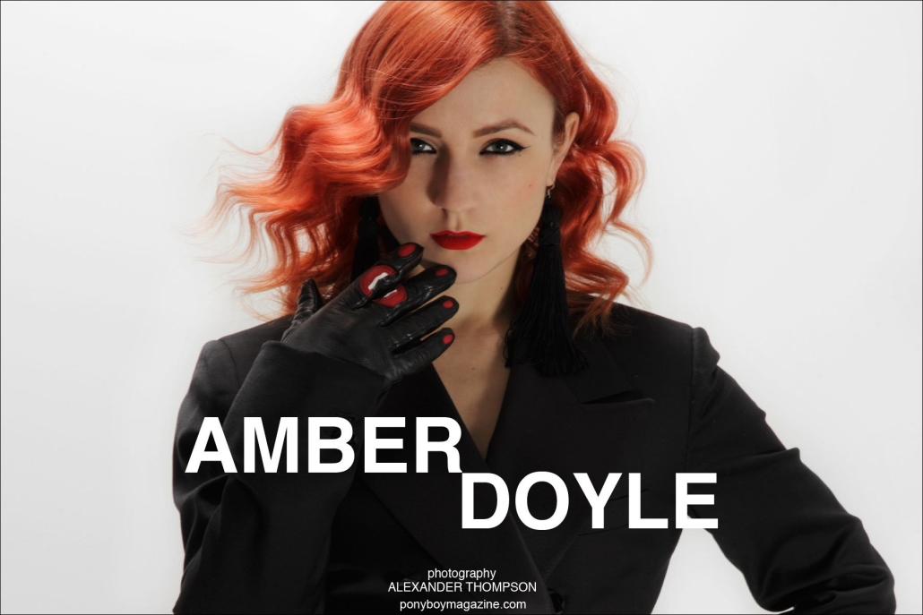 Amber Doyle opening spread for Ponyboy Magazine, photographed by Alexander Thompson in New York City.