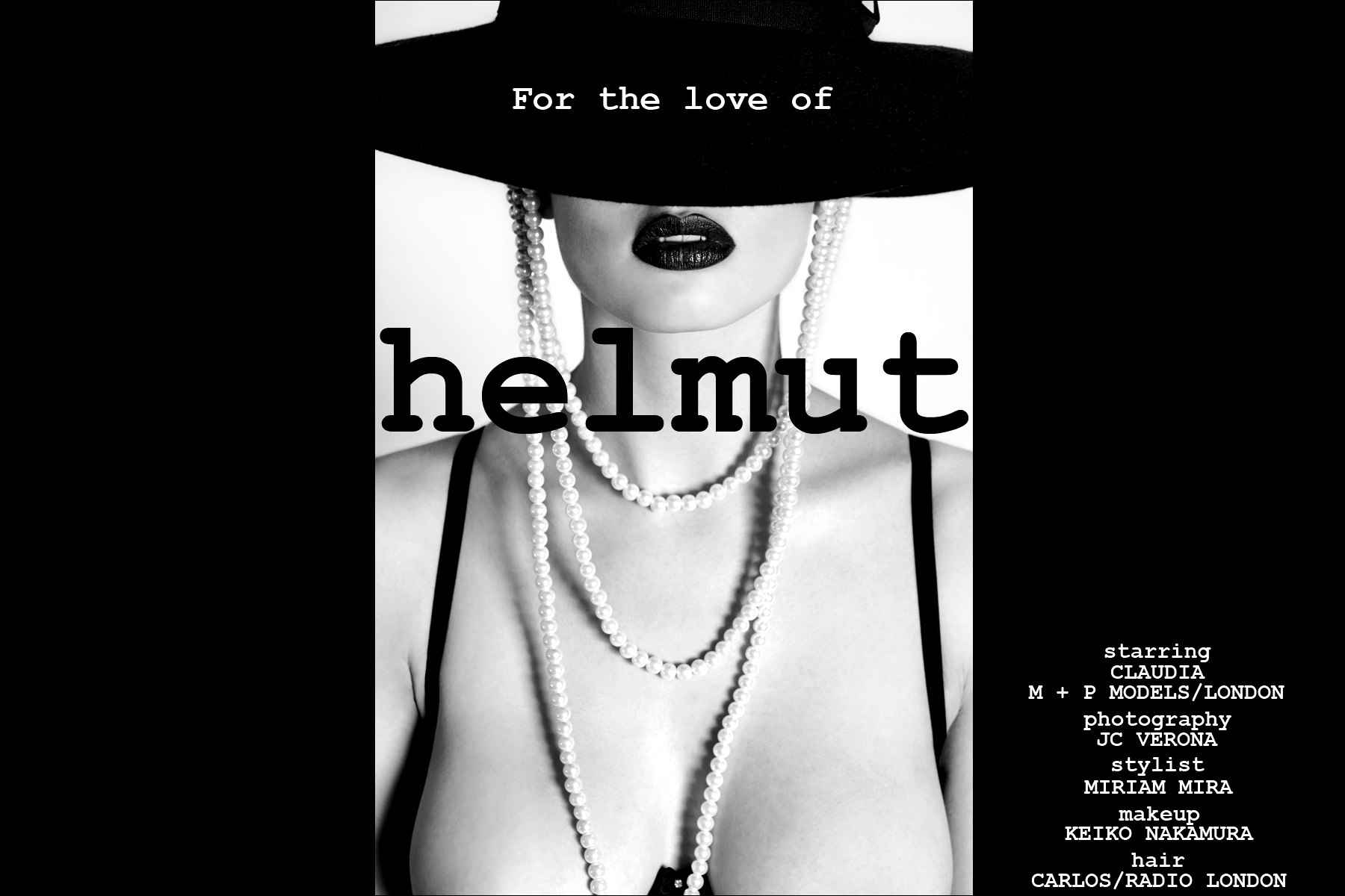 "For the love of Helmut", a women's editorial photographed by UK based photographer JC Verona for Ponyboy Magazine.