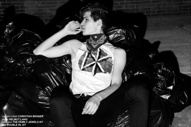 Ben Stift for Ponyboy Magazine men's punk editorial "Live Fast Die Young". Photographed in New York city by Alexander Thompson.