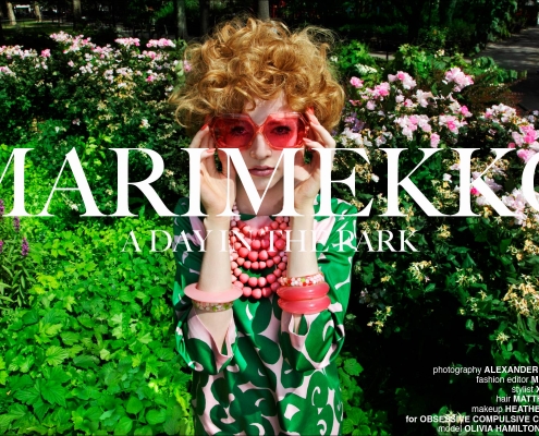 MARIMEKKO, A day in the park, the latest women's editorial for Ponyboy Magazine. Photographed by Alexander Thompson, with styling by Xina Giatas.