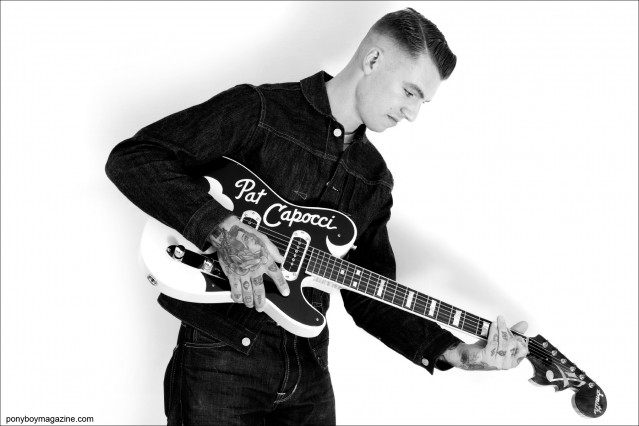 Pat Capocci, an Australian rockabilly singer, photographed by Alexander Thompson for Ponyboy Magazine.
