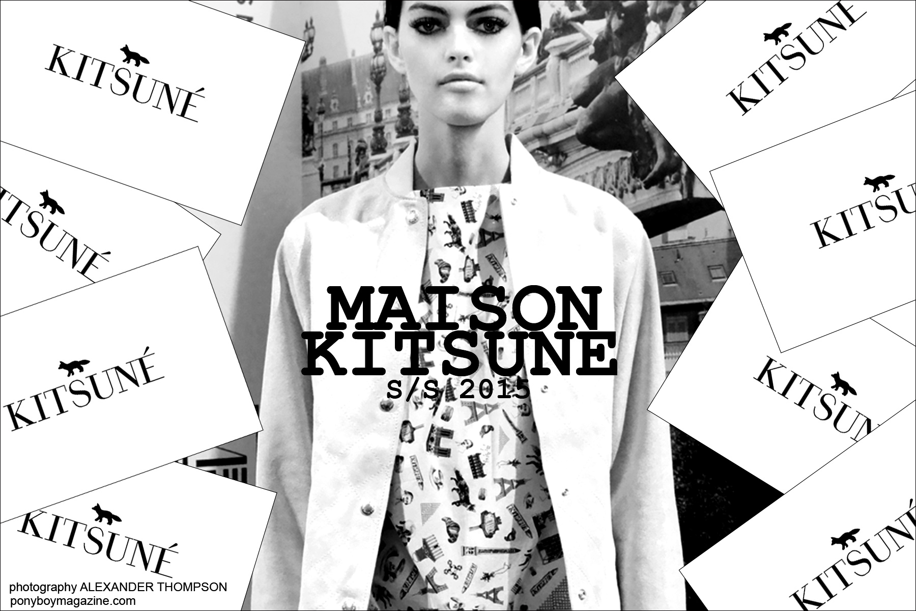 Maison Kitsune S/S15 collection presented at New York City's Standard Hotel. Photo by Alexander Thompson for Ponyboy Magazine.