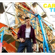 Male model Mike Winchester, with the Fusion Agency NY, stars in Ponyboy Magazine men's rockabilly editorial photographed by Alexander Thompson.