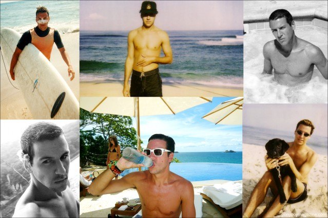 Beach photos of Peter Davis throughout the years. Ponyboy Magazine.