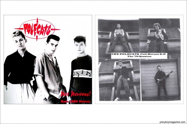 Record covers for UK neo-rockabilly sensation Polecats. Ponyboy Magazine.