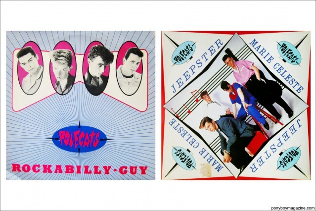 Record covers of UK rockabilly band Polecats. Ponyboy Magazine.