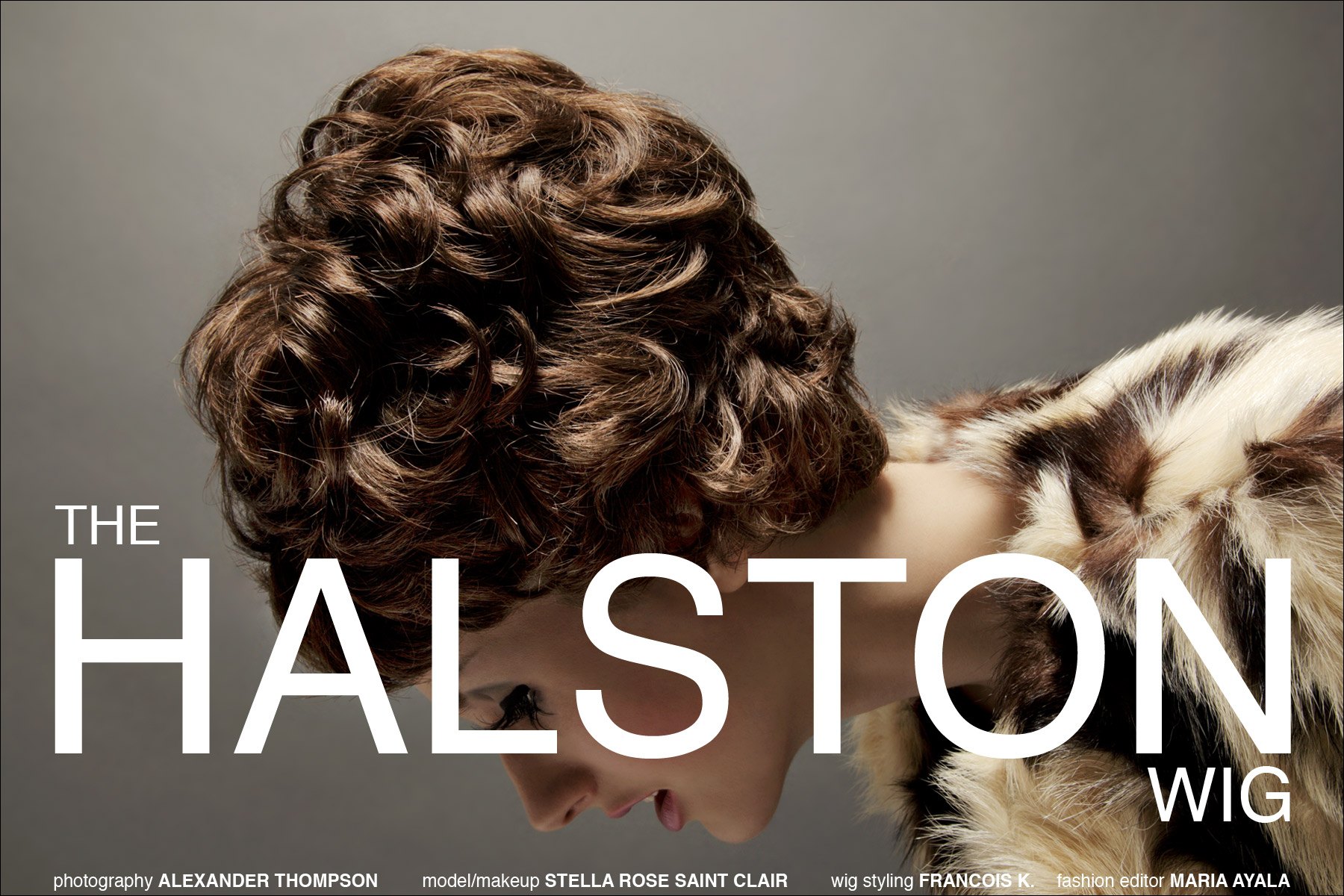 Stella Rose Saint Clair stars in Ponyboy Magazine women's editorial "The Halston Wig". Photography by Alexander Thompson.