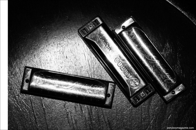 Harmonicas from the collection of musician Justin Dean Thomas. Photographed by Alexander Thompson for Ponyboy magazine.