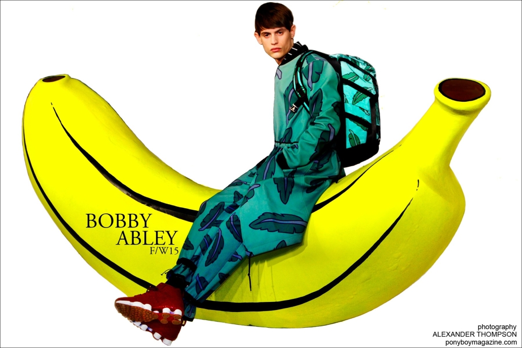 Male model Jakub Pastor photographed by Alexander Thompson at Bobby Abley F/W15 presentation, for Ponyboy magazine.