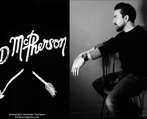 Opening image of musician JD McPherson, photographed for Ponyboy magazine by Alexander Thompson in New York City.