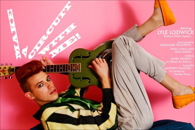 Model Lyle Lodwick stars in Ponyboy magazine men's editorial , photographed by Alexander Thompson.