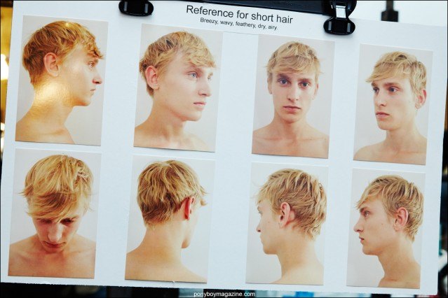 Hair references for Fingers Crossed Spring/Sumer 2016 presentation at Industria Studios New York. Photograph by Alexander Thompson for Ponyboy magazine.