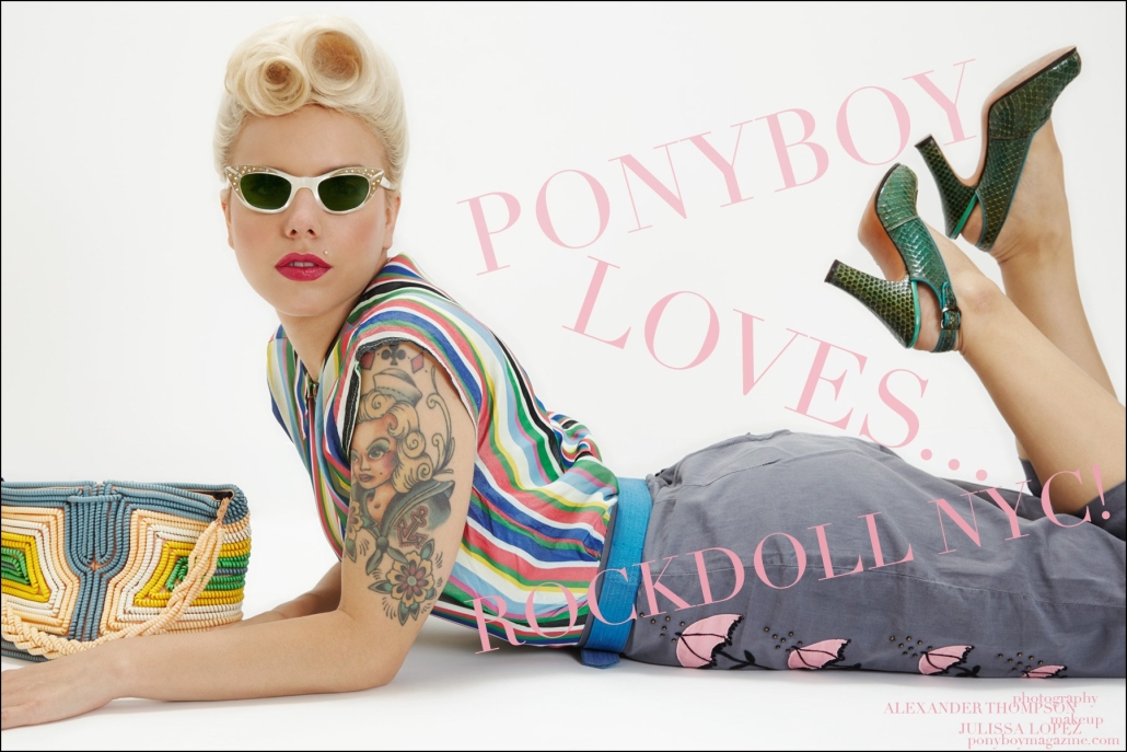East coast rockabilly beauty Katie Bickert photographed in vintage womenswear for Ponyboy magazine in New York City by Alexander Thompson.