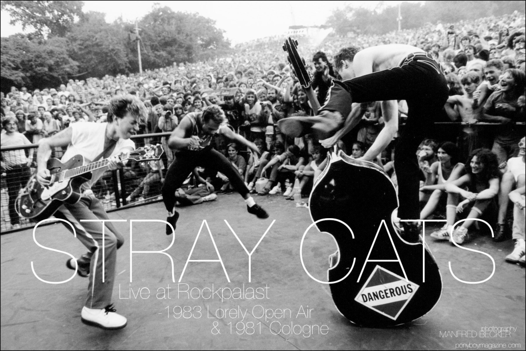 Stray Cats live at Rockpalast. Photograph by Manfred Becker. Ponyboy magazine.