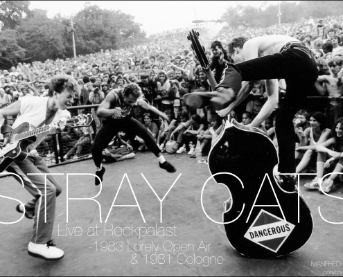 Stray Cats live at Rockpalast. Photograph by Manfred Becker. Ponyboy magazine.