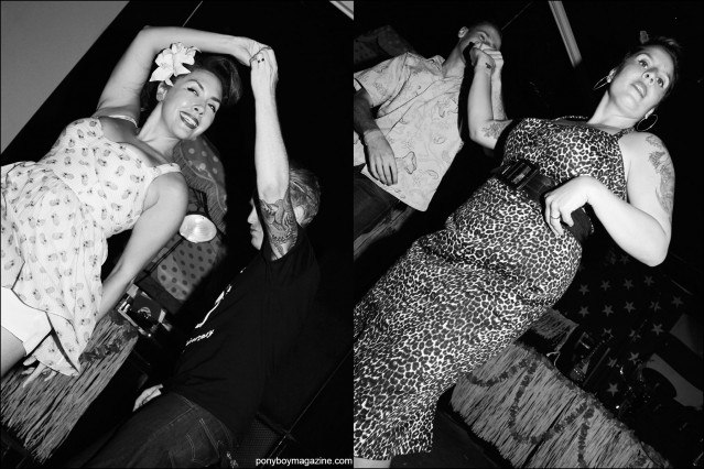 Rockabilly ladies jive on the dance floor at the Hula Rock Vol 2 weekender in Brooklyn, NY. Photographed for Ponyboy magazine by Alexander Thompson.