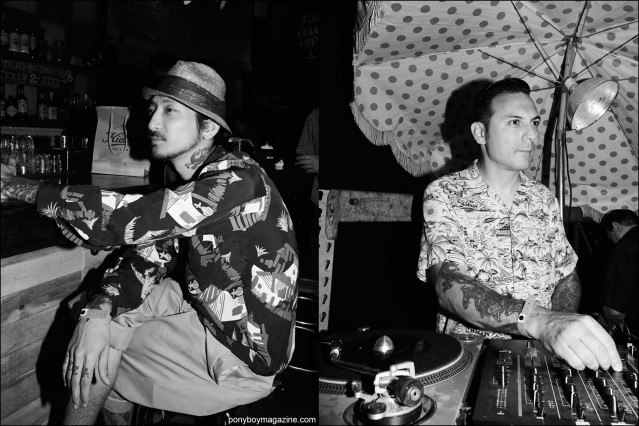 Rockabilly men photographed at Hula Rock Vol 2 in Brooklyn, NY. Photographs by Alexander Thompson for Ponyboy magazine.