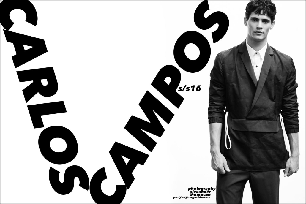 Male model Alex Treutel photographed at Carlos Campos Spring/Summer 2016 presentation by Alexander Thompson for Ponyboy magazine in New York City.