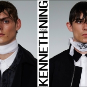 Male model Mats Van Snippenberg photographed at Kenneth Ning Spring/Summer 2016 menswear presentation at Industria Studios New York. Photographed by Alexander Thompson for Ponyboy magazine.