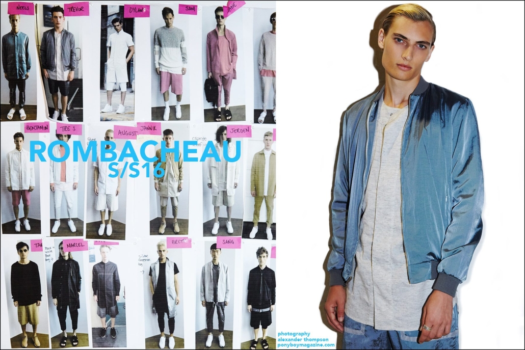 The Rochambeau Spring/Summer 2016 menswear show, photographed backstage by Alexander Thompson for Ponyboy magazine.