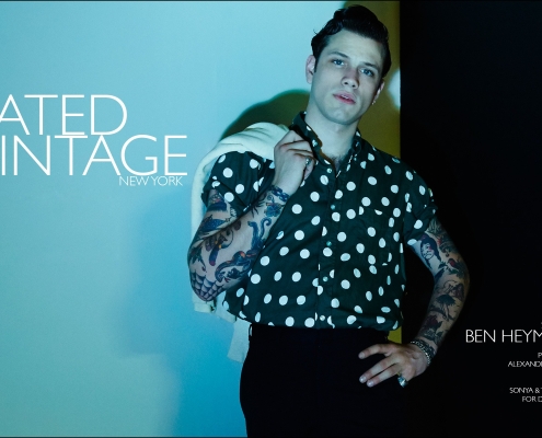 Our latest menswear editorial featuring rockabilly drummer Ben Heymann, dressed in vintage clothing from Dated Vintage. Photographed by Alexander Thompson for Ponyboy magazine.