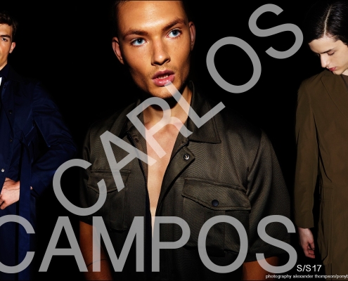 Models Jason Anthony and William Los for Carlos Campos Spring/Summer 2017 menswear collection. Photographed by Alexander Thompson for Ponyboy magazine.