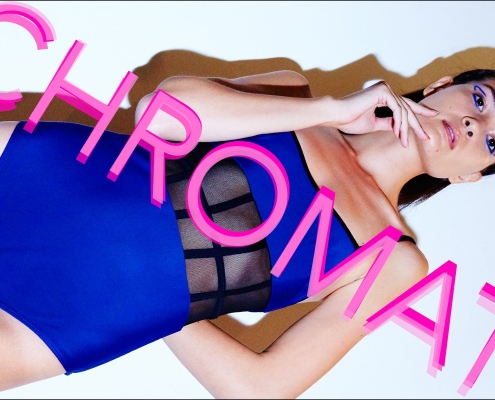 Model Monika McCarrick photographed backstage at Chromat Spring/Summer 2017 show at Milk Studios in New York City. Photography by Alexander Thompson for Ponyboy magazine.