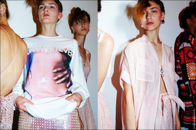 Models in pink Adam Selman designs, for Spring/Summer 2017. Photography by Alexander Thompson for Ponyboy magazine New York.