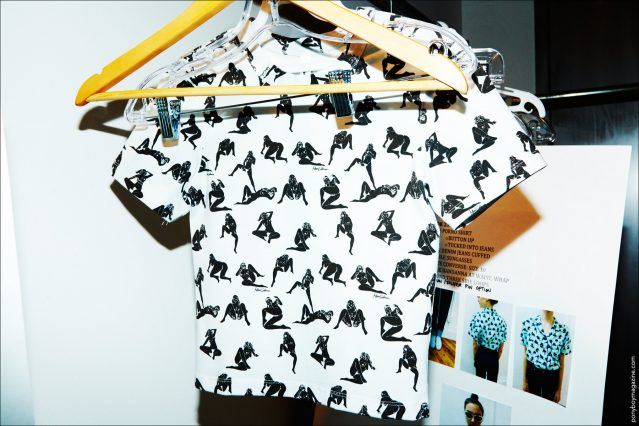 Porno print t-shirt backstage at the Adam Selman Spring/Summer 2017 show. Photographed by Alexander Thompson for Ponyboy magazine New York.