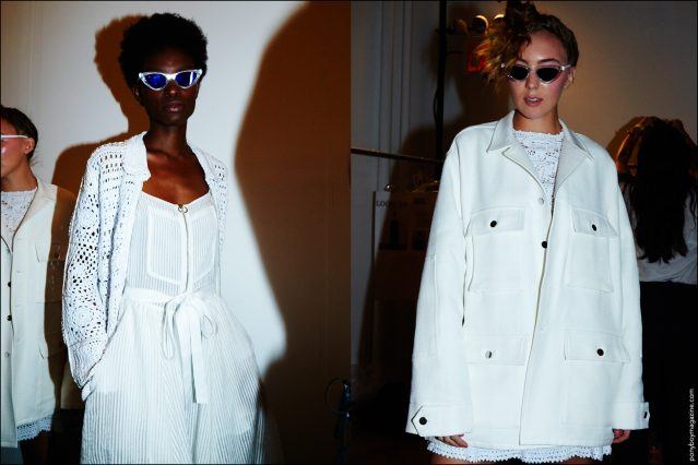Models in white designs by Adam Selman, for Spring/Summer 2017. Photography by Alexander Thompson for Ponyboy magazine.