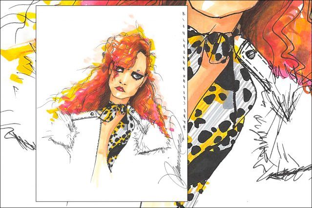 Marc Jacobs Resort 2017 fashion illustration by Michael Ward. Ponyboy magazine.
