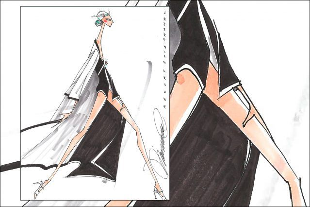 Chanel Resort 2012 fashion illustration by Michael Ward. Ponyboy magazine.