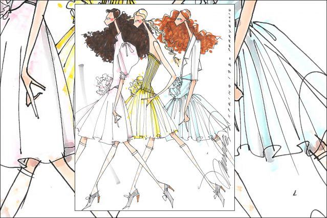Perry Ellis Spring 1980 fashion illustration by Michael Ward. Ponyboy magazine.