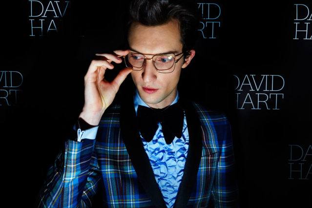 Model Max von Isser photographed on the David Hart red carpet presentation for Fall/Winter 2017. Photography by Alexander Thompson for Ponyboy magazine.