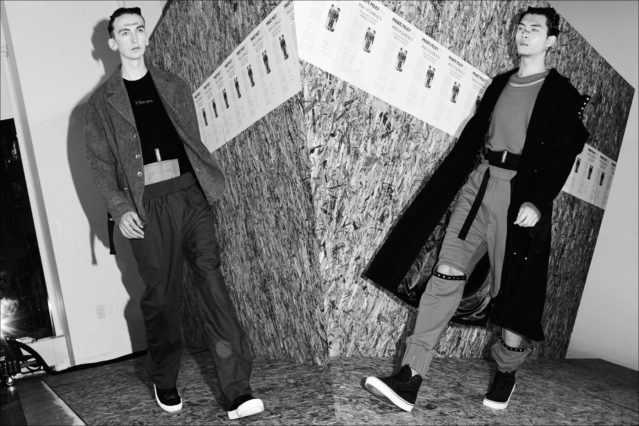 Models walk the runway presentation for Private Policy F/W17 menswear show. Photography by Alexander Thompson for Ponyboy magazine.