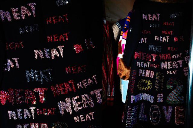 "Neat Neat Neat" crystal effect photographed backstage at Libertine Fall/Winter 2017. Photography by Alexander Thompson for Ponyboy magazine.