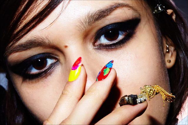 Nail art photographed backstage at Libertine Fall/Winter 2017 collection. Photography by Alexander Thompson for Ponyboy magazine.
