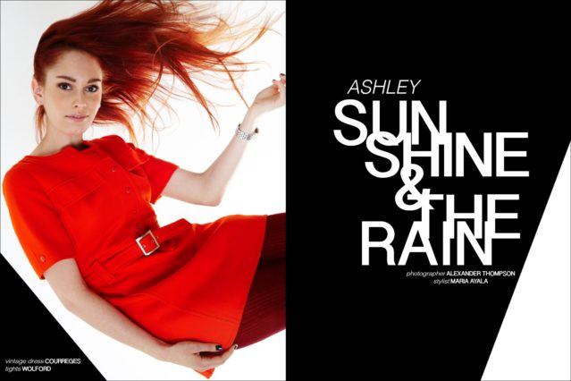 Musician Ashley Anderson Morey wears a vintage Courreges dress for Ponyboy magazine. Photographed by Alexander Thompson.